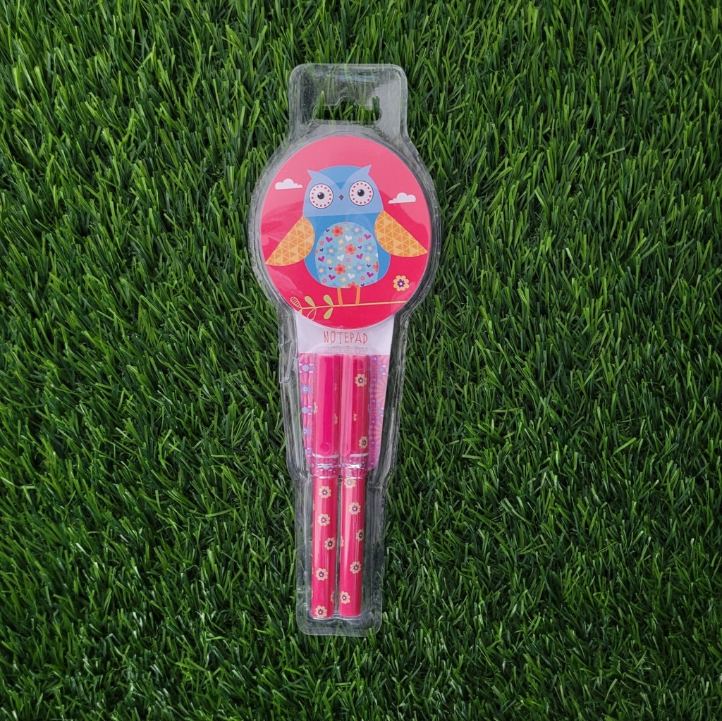 Owl Notepad And Pen Set