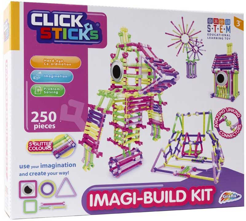 Click Sticks Glitter 250pcs